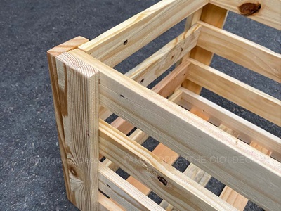 Thùng gỗ Pallet sọc [03 Màu] KT47x36.5x31cm DDNB-THUNG-02
